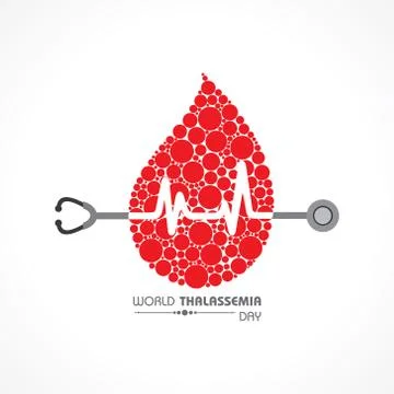 Vector illustration on the theme of world Thalassemia day - 8th May Illustrazione stock