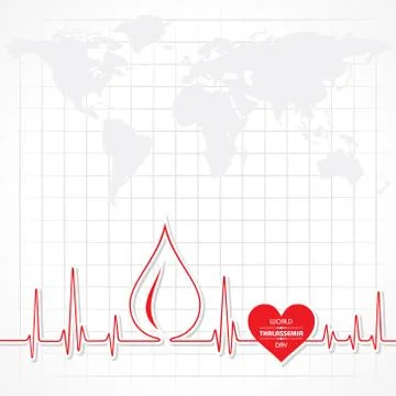 Vector illustration on the theme of world Thalassemia day - 8th May Illustrazione stock