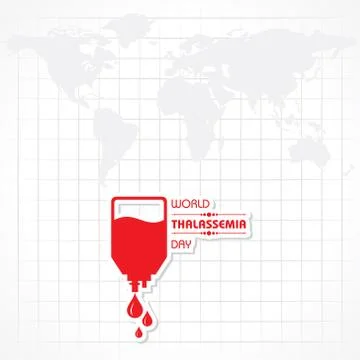 Vector illustration on the theme of world Thalassemia day - 8th May Illustrazione stock