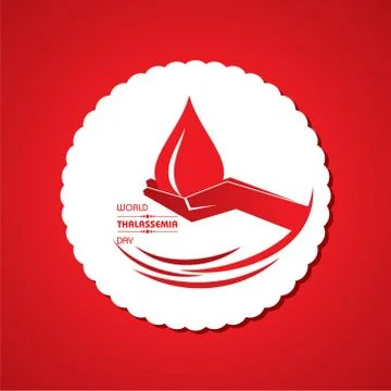 Vector illustration on the theme of world Thalassemia day - 8th May Illustrazione stock
