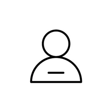 Vector illustration of thin line remove male user action icon. Could be used  Stock Illustration