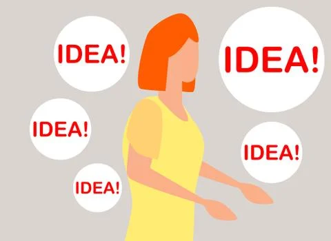 Vector illustration of thinking idea or solution concept with fast thinking s Stock Illustration