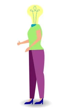 Vector illustration of thinking idea or solution concept with fast thinking s Stock Illustration