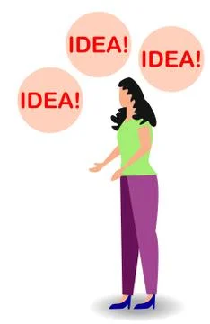 Vector illustration of thinking idea or solution concept with fast thinking s Illustrazione stock