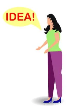 Vector illustration of thinking idea or solution concept with fast thinking s Stock Illustration