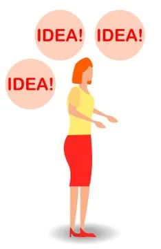 Vector illustration of thinking idea or solution concept with fast thinking s Stock Illustration