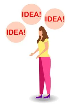 Vector illustration of thinking idea or solution concept with fast thinking s Stock Illustration