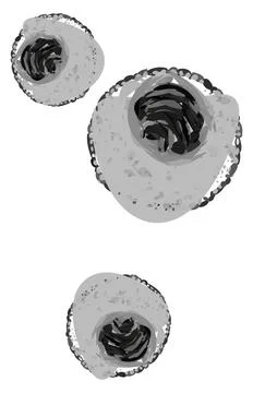 Vector illustration with three abstract rounded shapes arranged in a harmonio Stockillustratie