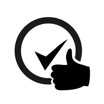 Vector illustration, tick icon, labels. Agreement. Stock Illustration