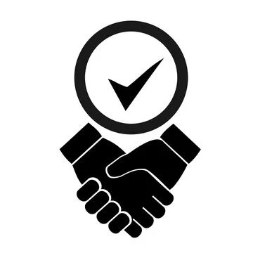 Vector illustration, tick icon, labels. Agreement. Illustrazione stock