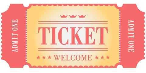 Vector illustration of a ticket template Stock Illustration