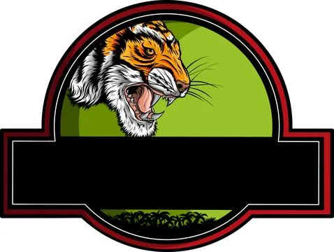 Vector illustration of the tiger head logo 스톡 일러스트