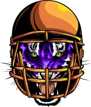 Vector illustration of Tiger head on white background Stock Illustration