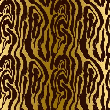 Vector illustration tiger print seamless gradient pattern. Vector hand drawn Illustrazione stock