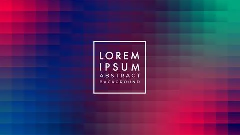 Vector illustration of tiled square shape pattern in dark RGB color gradien.. Illustrazione stock