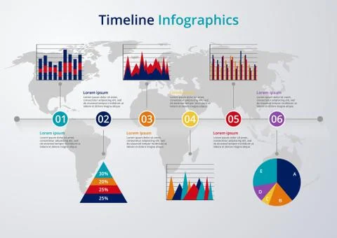 Vector illustration Timeline. flat design Stock Illustration