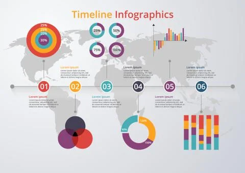 Vector illustration Timeline. flat design Stock-Illustration