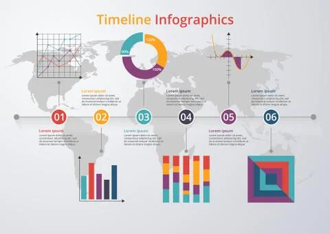 Vector illustration Timeline. flat design Stock Illustration