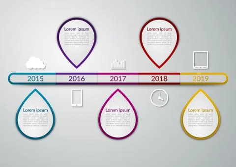 Vector illustration of a timeline infographics Stock Illustration