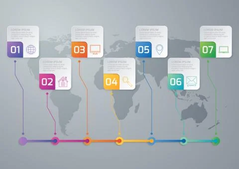 Vector illustration of a timeline infographics Stock Illustration