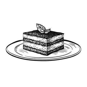 Vector illustration of tiramisu Stock Illustration