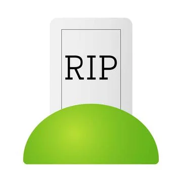 Vector illustration of a tombstone Stock Illustration