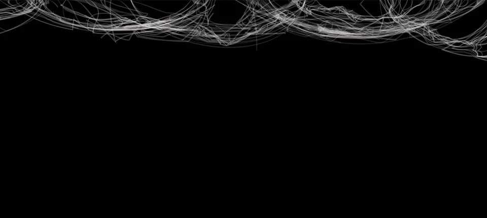 Vector illustration of a top border made of hanging web. Illustrazione stock