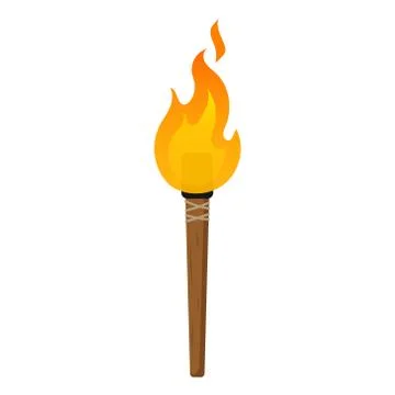 Vector illustration of torch icon. Flat illustration. Isolated. イラスト素材
