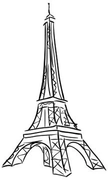 Vector illustration of Tower Eiffel. Stock Illustration