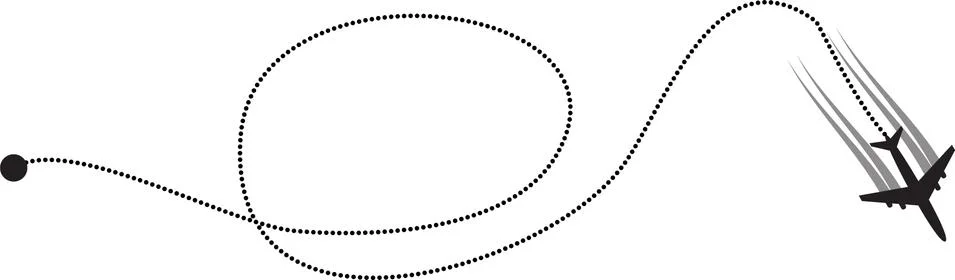 Vector illustration of track of plane Stock-Illustration