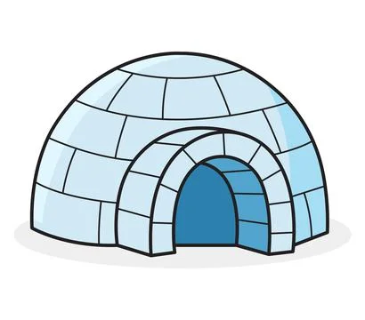 Vector Illustration of a Traditional Ice Igloo Dwelling for Winter Cold Cli.. Stock Illustration