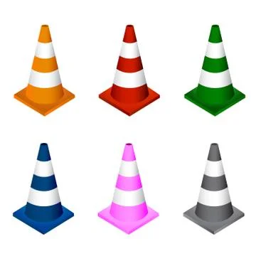 Vector illustration of traffic cone Stock Illustration