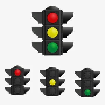 Vector illustration of traffic lights Stock Illustration