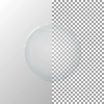 Vector illustration of a transparent glass circle Stock Illustration