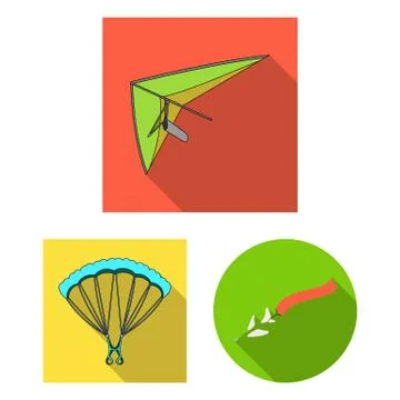 Vector illustration of transport and object sign. Collection of transport and 스톡 일러스트