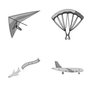 Vector illustration of transport and object symbol. Collection of transport and Stock Illustration