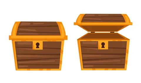 Vector illustration of treasure chest Stock Illustration