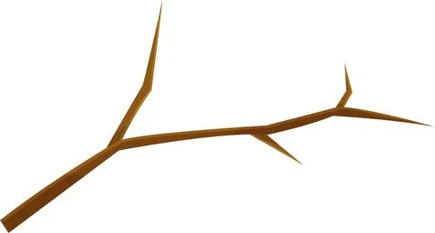 Vector illustration of a tree branch, a broken branch, a wooden knot Stock Illustration