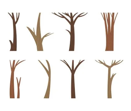 Vector illustration tree trunk Stock Illustration