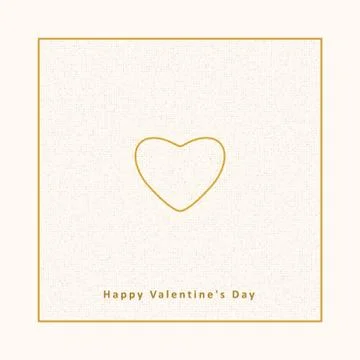 Vector illustration of trendy abstract minimalist valentines day Stock Illustration