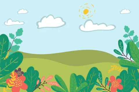 Vector illustration in trendy flat style - background with copy space for tex Stock Illustration