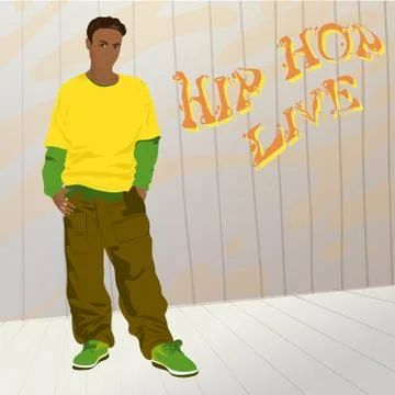 Vector illustration of trendy guy Stock Illustration