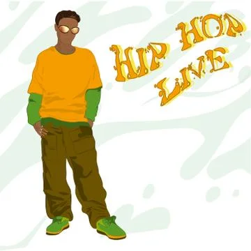 Vector illustration of trendy guy Stock Illustration