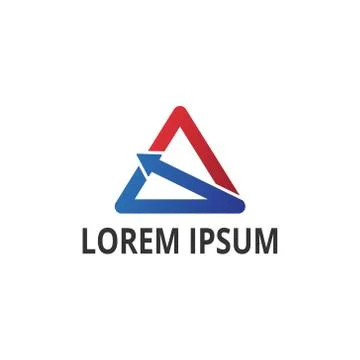 Vector illustration triangle and back arrow icon logo modern design Stock Illustration