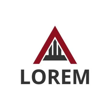 Vector illustration triangle letter a construction icon logo design Stock Illustration