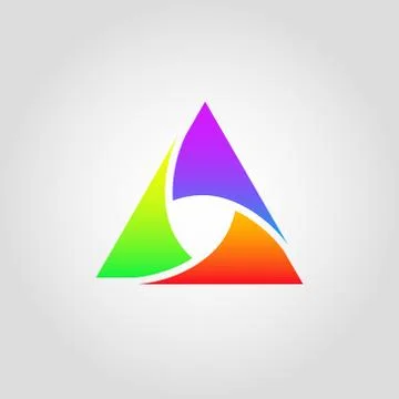 Vector illustration of triangle logo design. Isolated. Stock Illustration