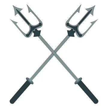 Vector illustration of a Trident isolated on transparent background Stock Illustration