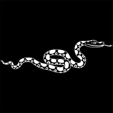 Vector illustration of tropical snake Illustrazione stock