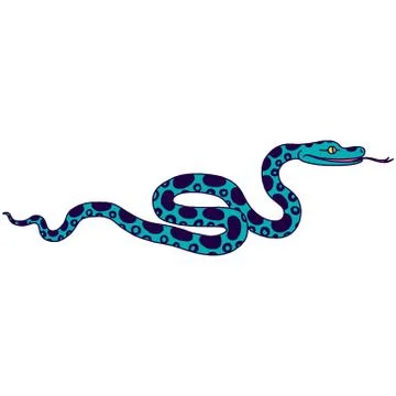 Vector illustration of tropical snake Illustrazione stock