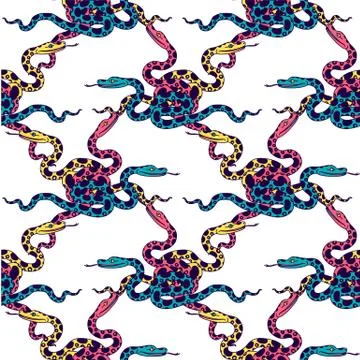 Vector illustration of tropical snake Illustrazione stock